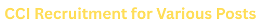 CCI Recruitment for Various Posts , Advt No.DR/CCI/2025 1 CCI Recruitment for Various Posts