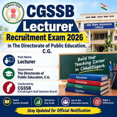 CGSSB Lecturer Recruitment Exam LSL26, Apply Now 1 CGSSB Lecturer Recruitment Exam 2026