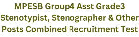 MPESB Group4 Asst Grade3 Stenotypist , Stenographer & Other Posts 2024 Admit Card Release 1 MPESB Group4 Asst Grade3 Stenotypist, Ste