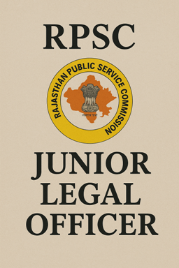 RPSC Junior Legal officer Advt No.: 08/2025-26 1 RPSC Junior Legal officer