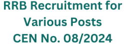 RRB Recruitment for Various Posts