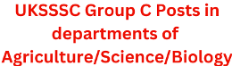 UKSSSC Group C Posts